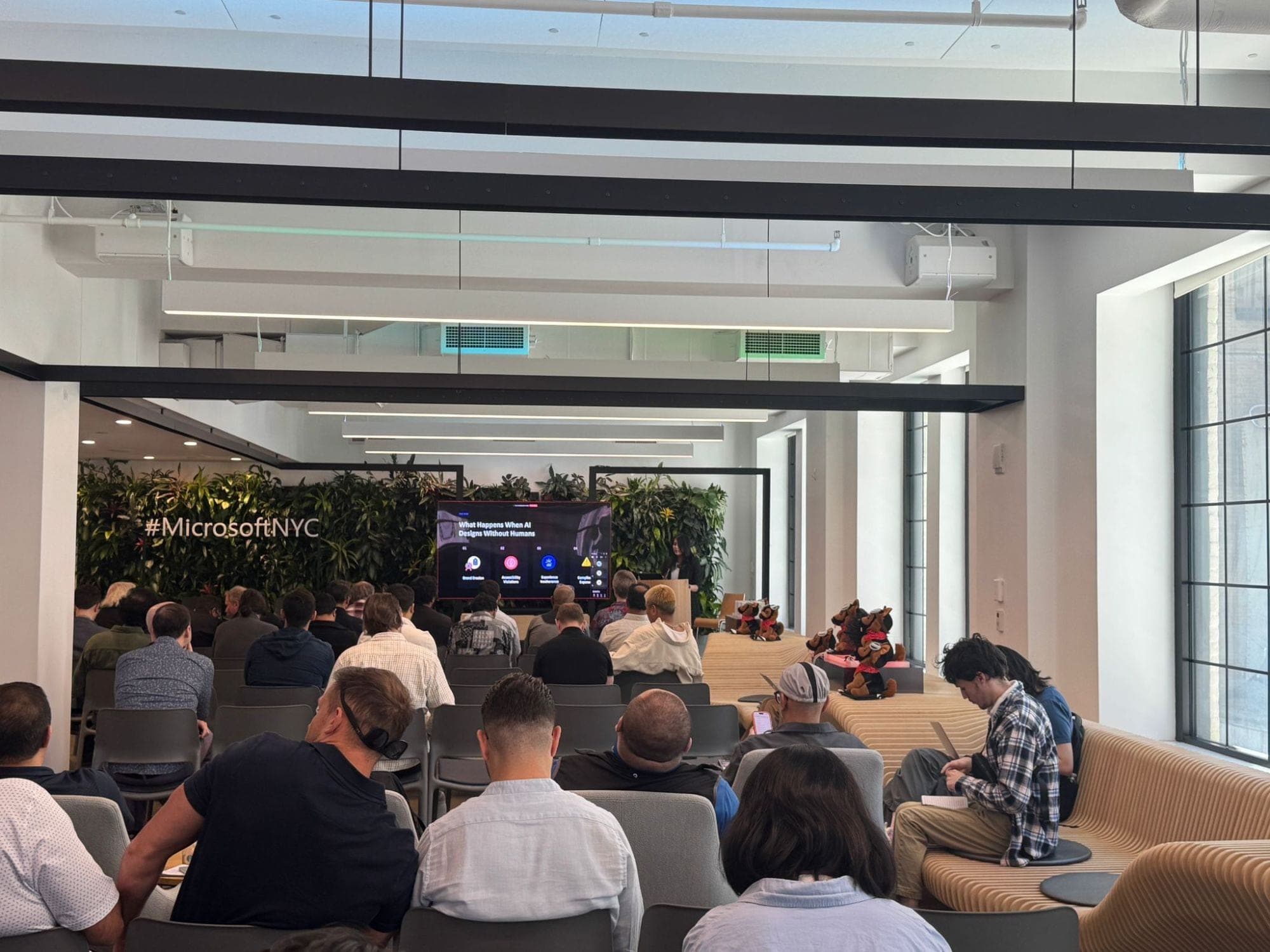 A full room at Microsoft NYC watching Sonali’s talk
